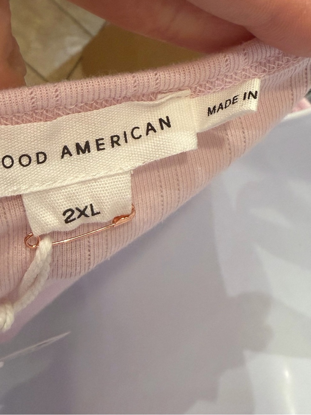 Good American Light Pink Ribbed Tank Top - Picture 4 of 5